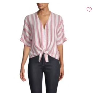 Rails Thea Striped Tie-Front Top